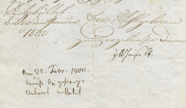 Briefinhalt „Ritzebüttel 1800“