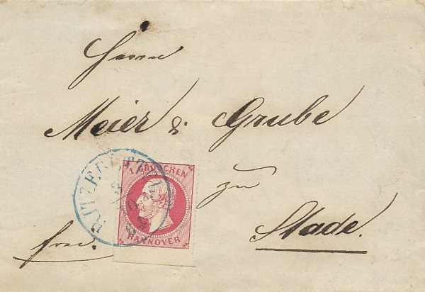 1864 Einkreisstempel als Entwertung