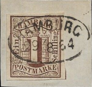 Ovalstempel vom August 1864 