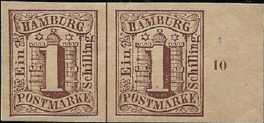 Paar mit vollständiger Originalgummierung