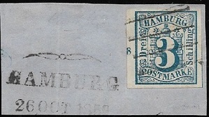 Randstück und Schmetterlingsstempel aus dem Jahre 1859