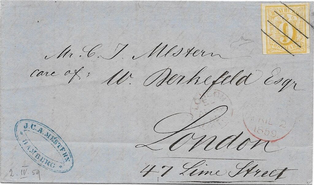 Am 2.April 1859 nach London – Ankunft schon 2 Tage später