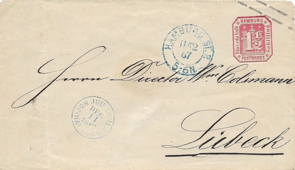 Nach Lübeck, für die Post war das Stadtpostamt zuständig