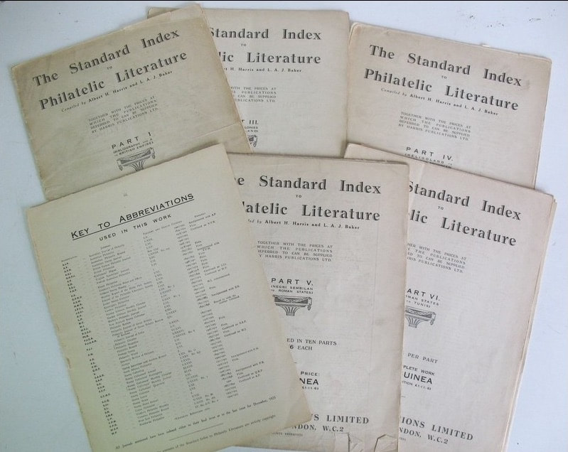 Individual Parts of Standard Index to Philatelic Literature (1926-32). Courtesy: Burkhard Schneider of Philabooks.